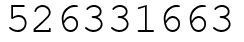 Число 526331663.