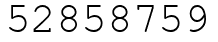Число 52858759.