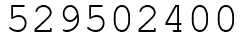 Число 529502400.