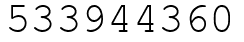 Число 533944360.