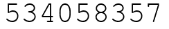 Число 534058357.