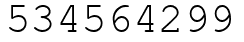 Число 534564299.