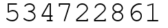 Число 534722861.