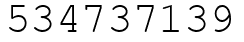 Число 534737139.