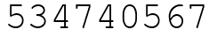 Число 534740567.