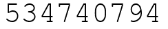 Число 534740794.