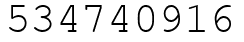 Число 534740916.