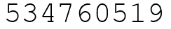 Число 534760519.
