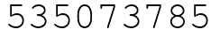 Число 535073785.