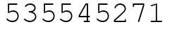 Число 535545271.