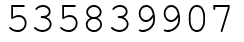 Число 535839907.
