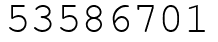 Число 53586701.