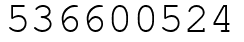 Число 536600524.