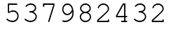 Число 537982432.