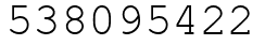 Число 538095422.