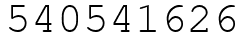 Число 540541626.
