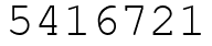 Число 5416721.
