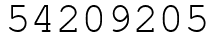 Число 54209205.