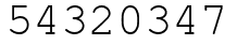 Число 54320347.