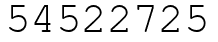 Число 54522725.