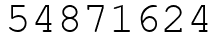 Число 54871624.