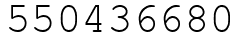 Число 550436680.