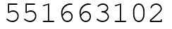 Число 551663102.