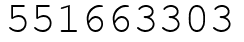 Число 551663303.