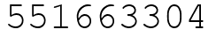 Число 551663304.