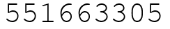 Число 551663305.