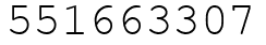 Число 551663307.