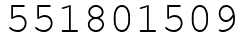 Число 551801509.