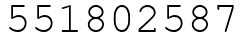 Число 551802587.