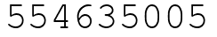 Число 554635005.