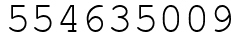 Число 554635009.
