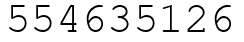 Число 554635126.
