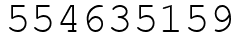 Число 554635159.