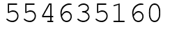 Число 554635160.