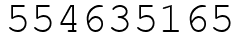 Число 554635165.