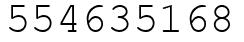 Число 554635168.