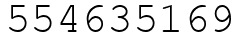 Число 554635169.