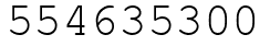 Число 554635300.