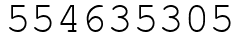 Число 554635305.