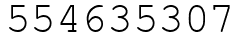 Число 554635307.