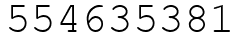 Число 554635381.