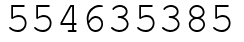 Число 554635385.