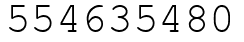 Число 554635480.