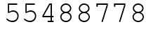 Число 55488778.