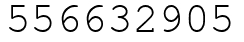 Число 556632905.