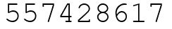 Число 557428617.